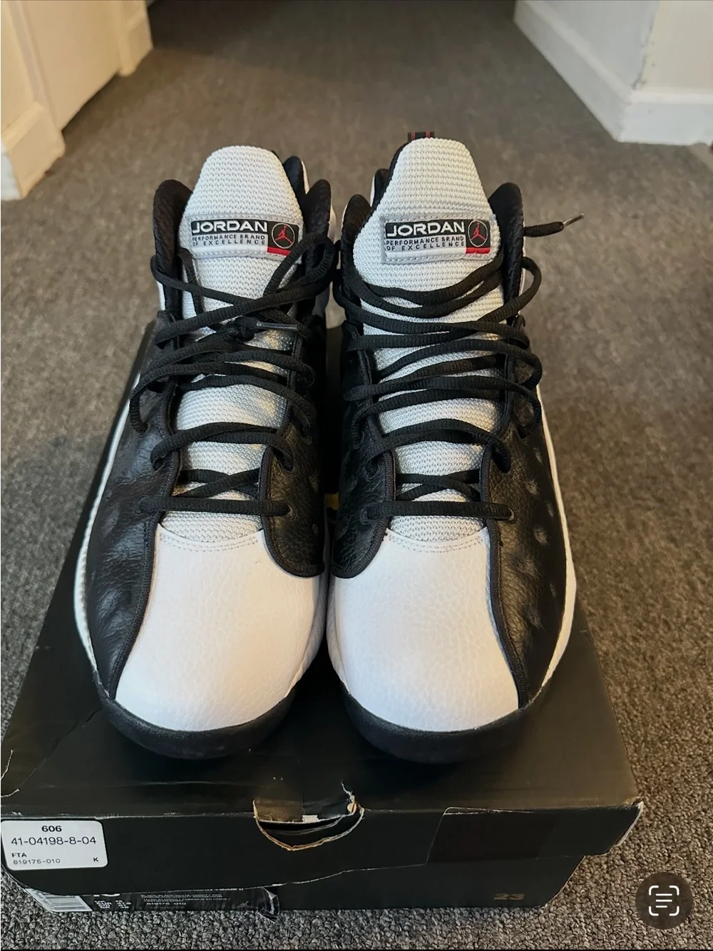Jordan men’s Sneakers in Black and White Size 13